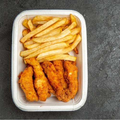 Chicken Strips 6 Pcs with Chips