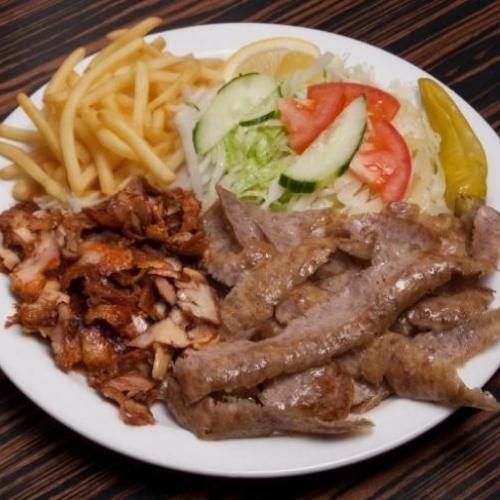 Mixed Doner Meat and Chips