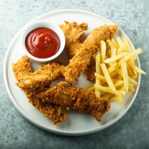 Chicken Strips 4 Pcs with Chips