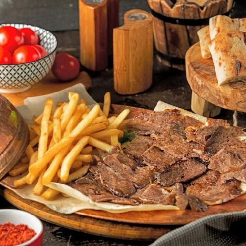 Lamb Doner Meat and Chips with Cheese
